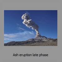 Ash eruption late phase